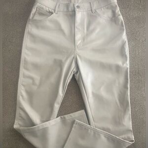 Women’s H&M Soft Faux Leather Pants Size 8 ~ Tan